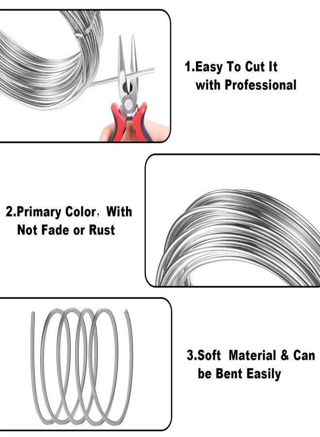 POWER HUB 14 Gauge (2MM) - 10 Meters Aluminium Silver Art and Craft Wire for Jewellery Making, Flower Decoration and Floral Arrangement -Size 2mm - Image 4